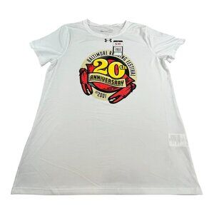 Baltimore Running Festival 20th Anniversary Under Armour T-Shirt Women's L White